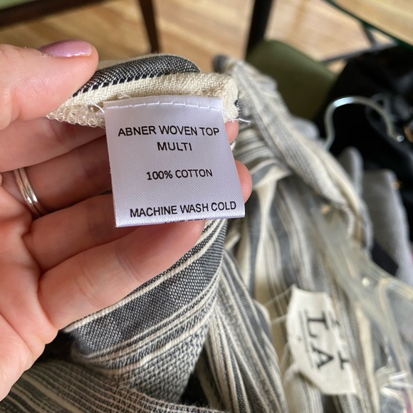 PPLA Gray striped button up long sleeve - Picture 8 of 8